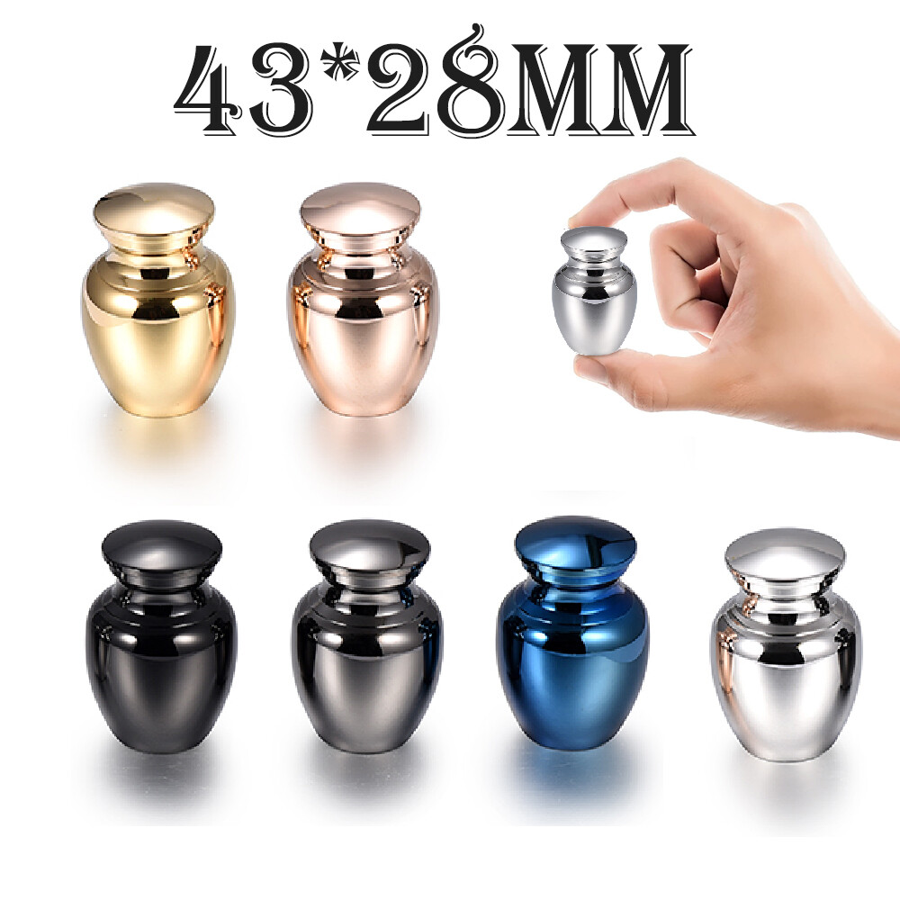 42*28mm Stainless steel Mini Urn for Cremation Ashes Keepsake Memorial Small Urn