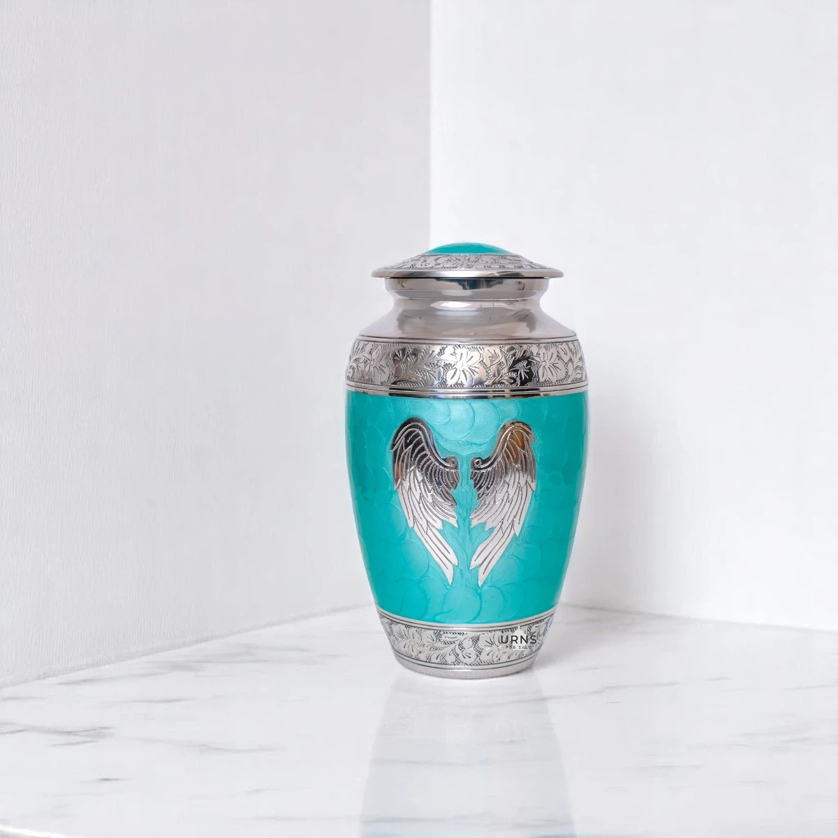 Guardian Wings Serenity Green Angel Wings Cremation Urn for Sale