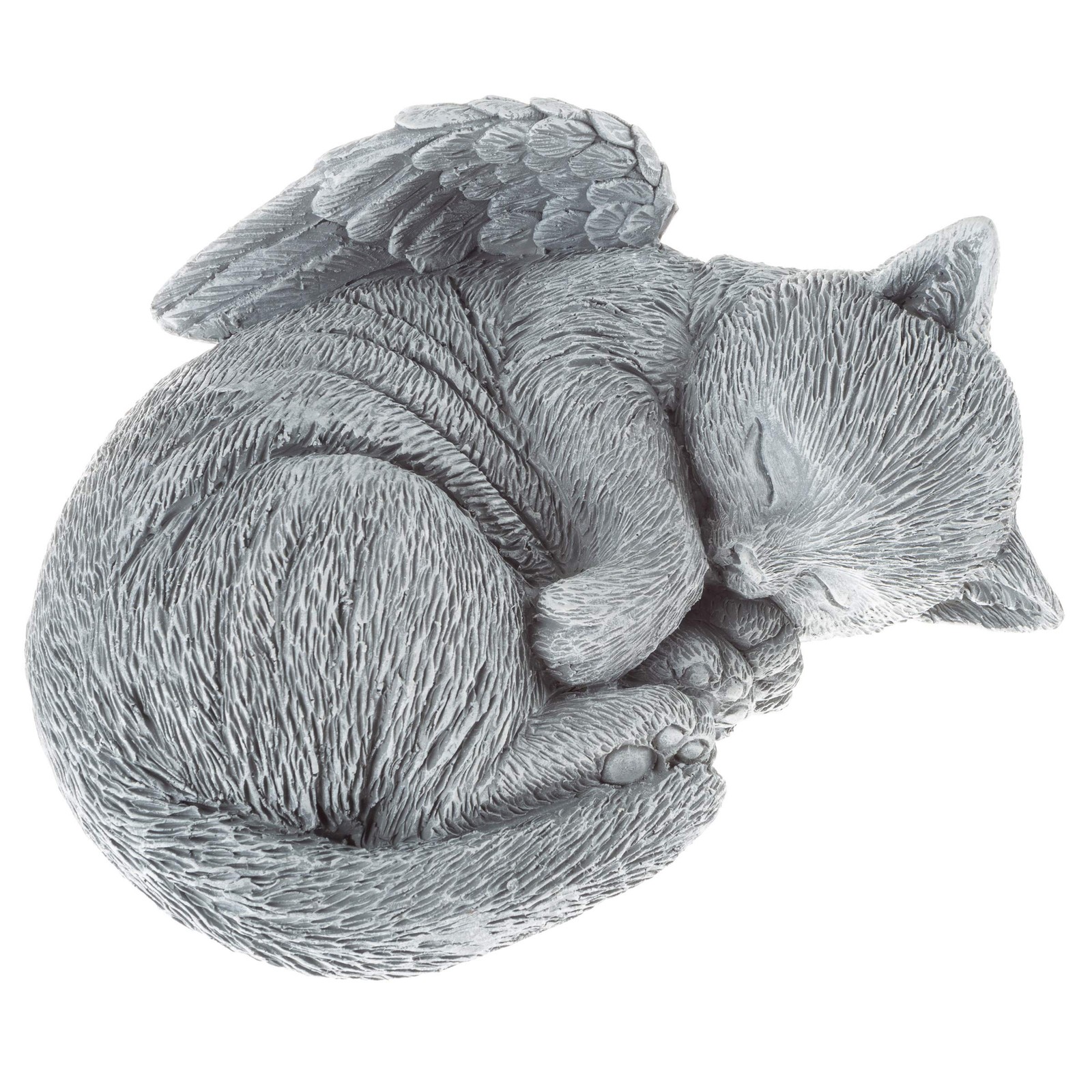 Sculpture Pet Memorial Statue Sleeping Angel Cat