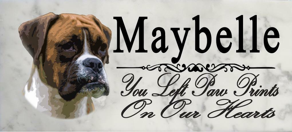 Customized Bulldog Memorial Stone Dog Grave Marker Pet Garden Plaque