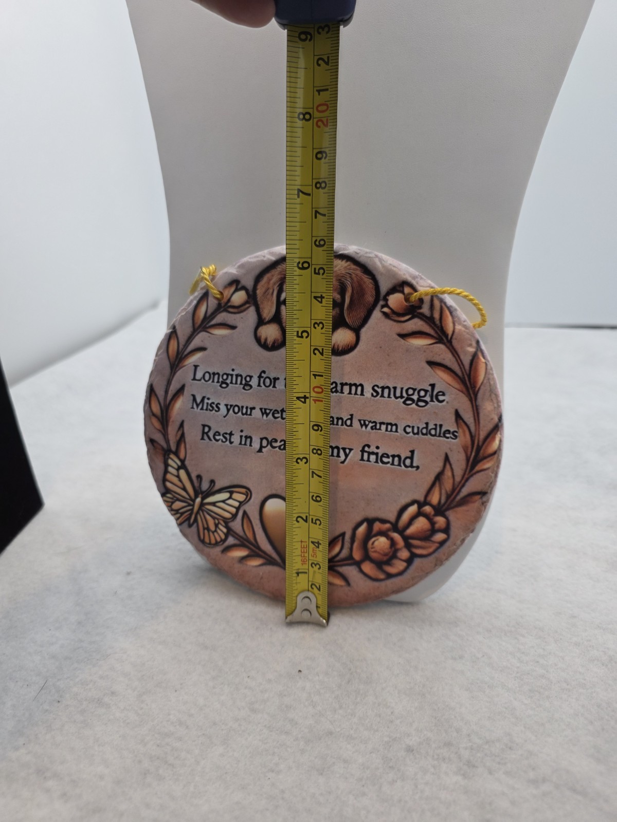 Pet Memorial Garden Round Plaque for Dog 6″ Rest In Peace, My Friend.
