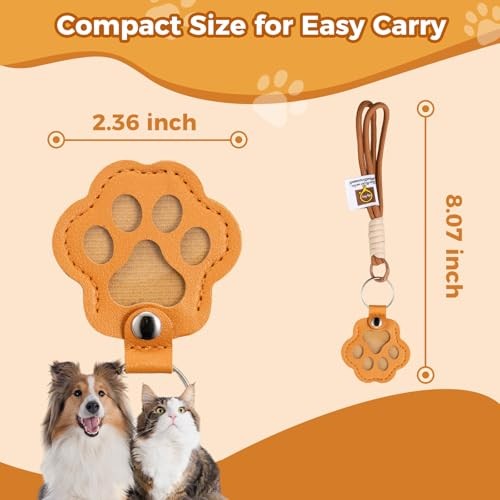 Pet Hair Keepsake Cat Dog Fur Keychain Pet Paw Shaped KeyChain Cat Fur Style1