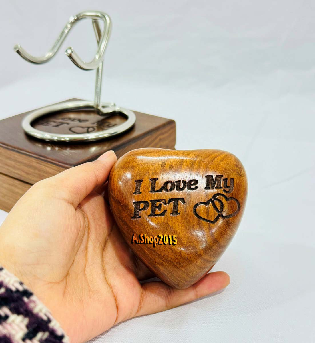 Wooden Heart Keepsake Urn – Mini Ash Urn Small Handcrafted Cremation Urn