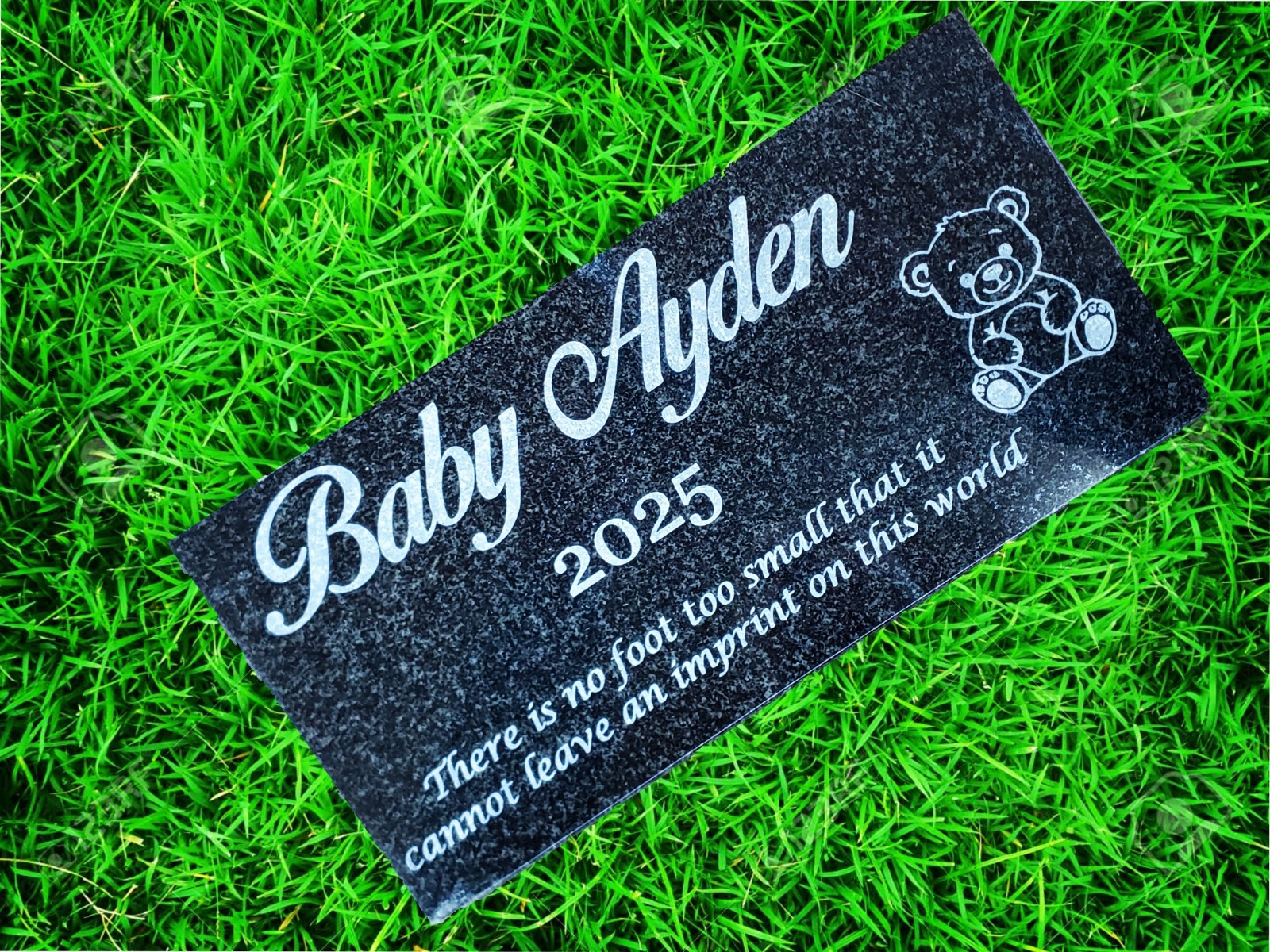 Custom Baby Grave Marker Custom Infant Headstone Child Garden Memorial Stone t15