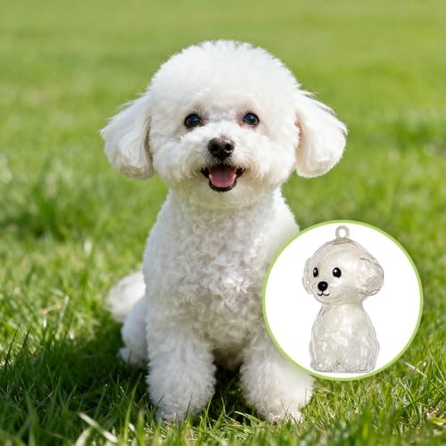 ELANE Dog Hair Keepsake – 2 Pack – Pet Memorial Keepsake – Clear – Toypoodle