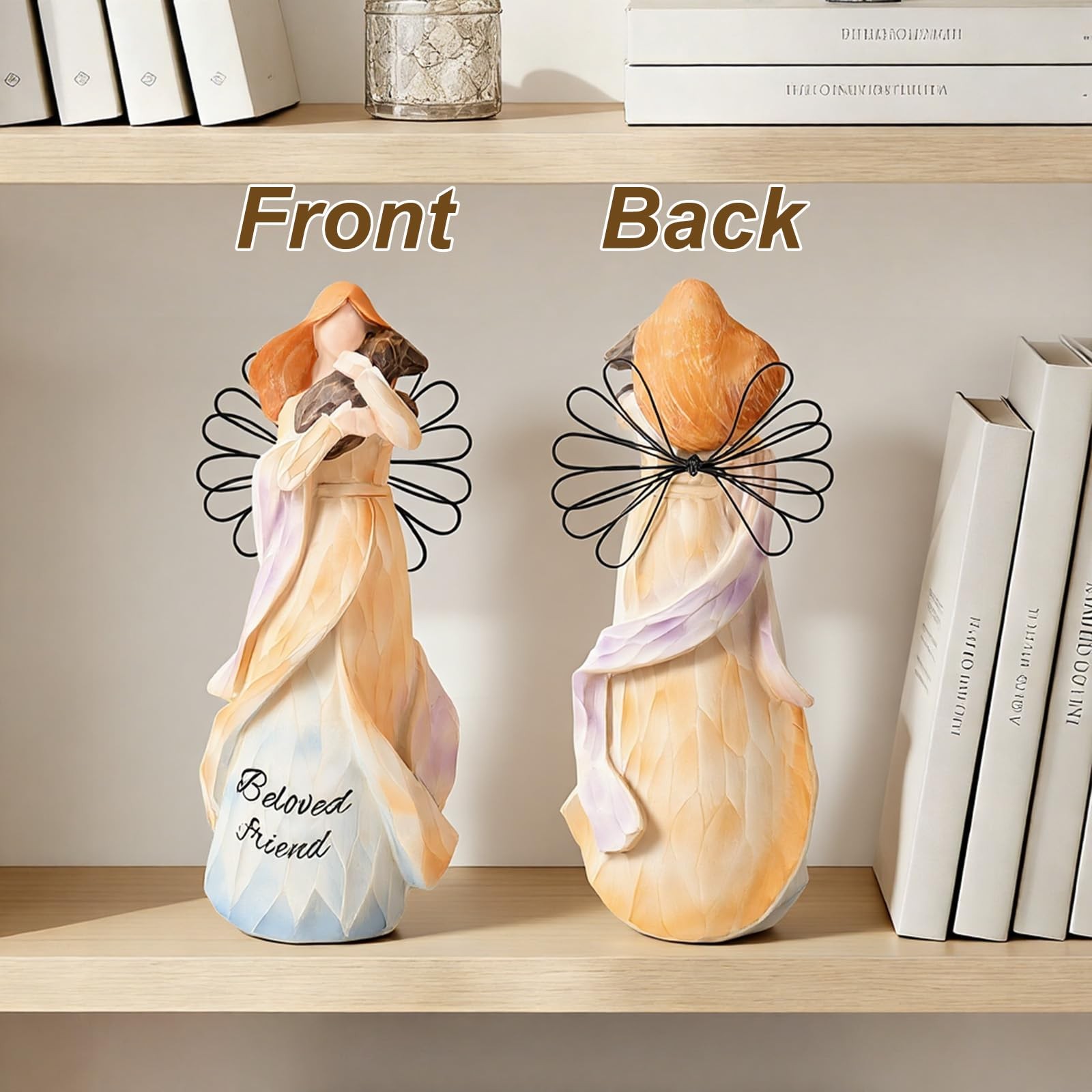 Dog Memorial Gifts for Loss of Dog – Angel Figurine Holding Dog, Resin Pet Lo…
