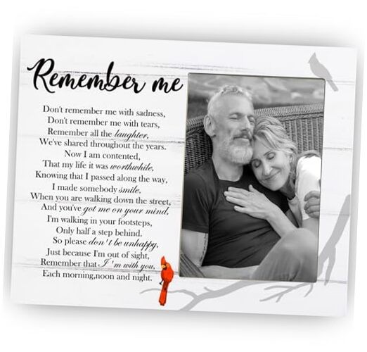 Remember Me Picture Frame, Memorial Frame Gift for Loss of Loved One, 8×10