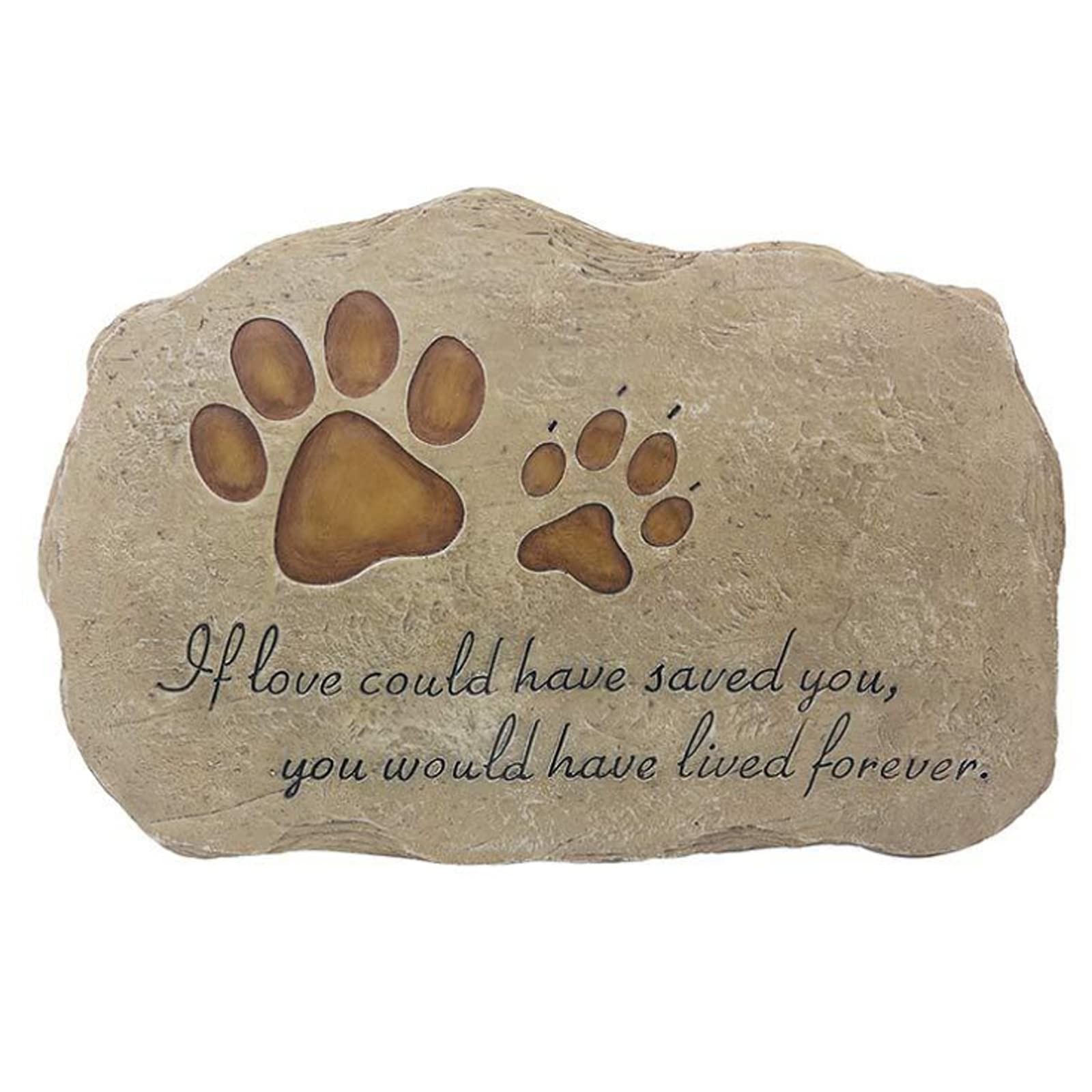 Pet Memorial Stone Cats Dogs Headstone Tombstone Grave Markers Paw Print