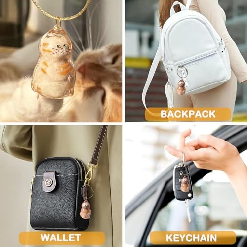 Kitten Style Cat Hair Keychain with Tweezer – Cute Cat Hair Keepsake