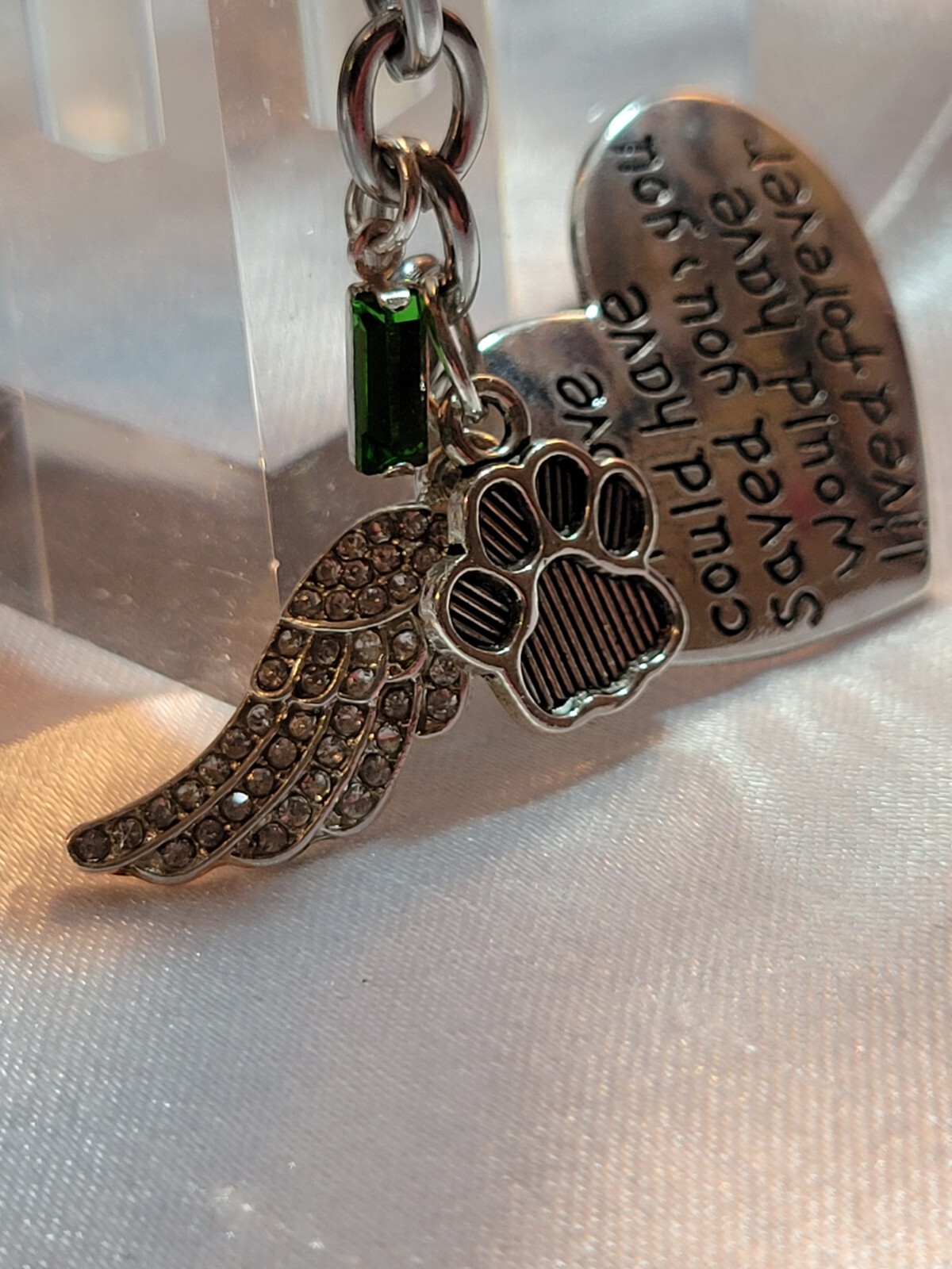 Loss of Pet Memorial Keychain Dog Cat Remembrance Jewelry Sympathy Key Ring Tag