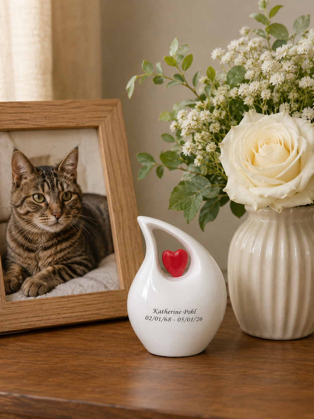 Mini Teardrop Cremation Urn for Human & Pet Ashes Keepsake Urns Your Love Ones