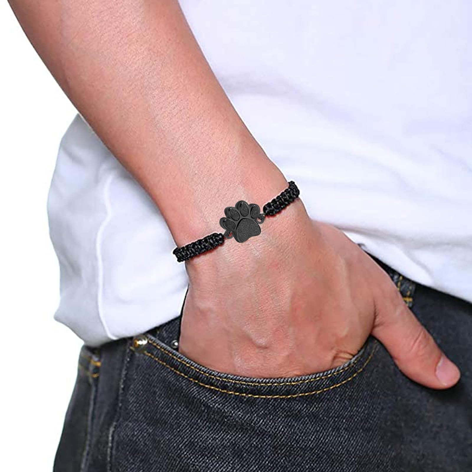 Ripfevurn 3 Pcs Pet Cremation Jewelry Urn Necklaces Bracelet Keychain For Ashes