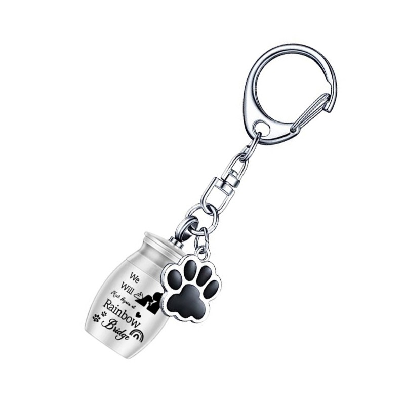 Pet Memorial Urn Pendant Cats Ashes Collection Metal Dog Cremation Urn Keychains