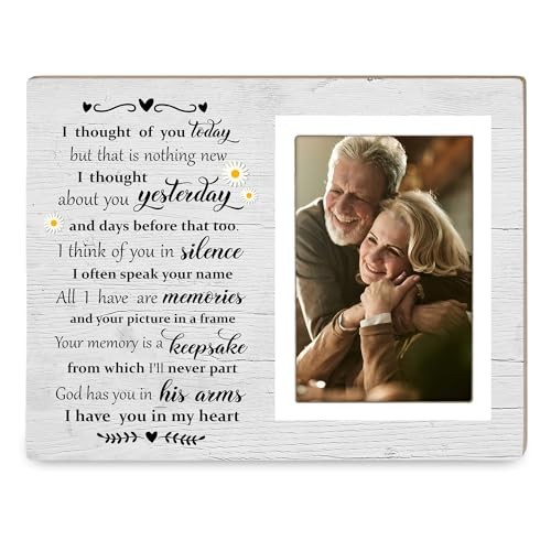 Memorial Gifts Picture Frame, Condolence Gifts Wooden Photo Frame, In Loving