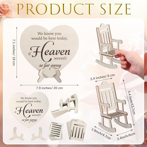 7 Pieces Wedding Memorial Mini Chair Set Our Loved Ones Remembrance Memorial