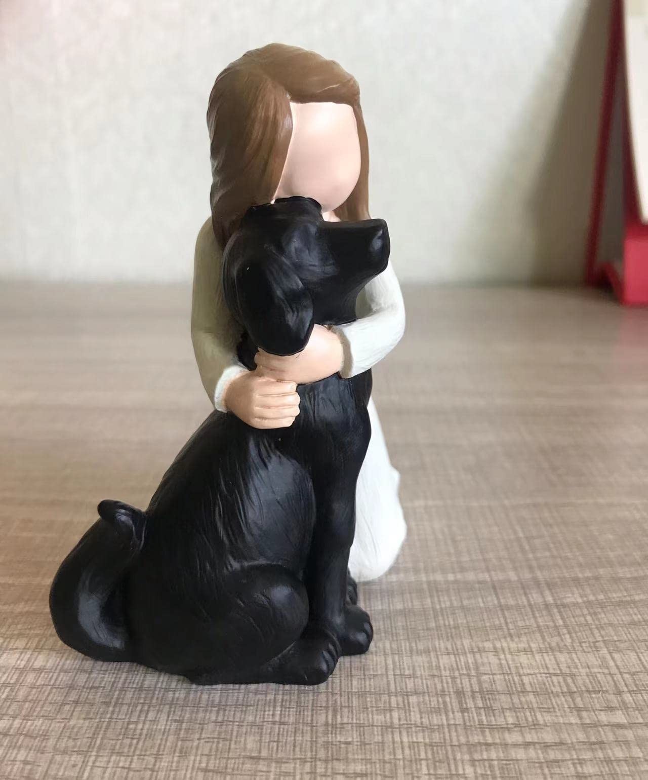 Bingo Castle Black Dog Angel Figurines Angel Dog Friendship Memorials for Dog…