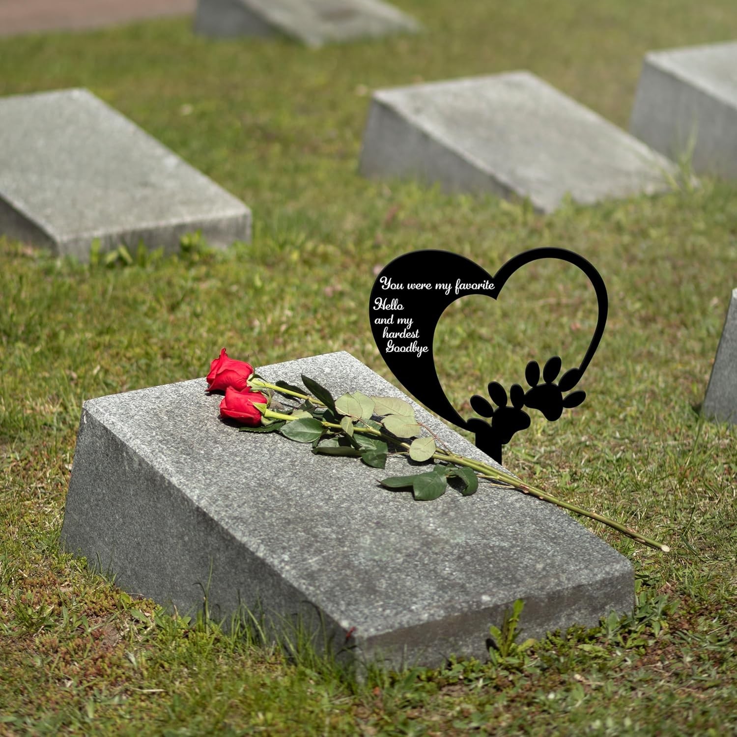 DIMARONGTON Pet Memorial Graves Markers, 9×12 Iron Dog You Were My Favorite