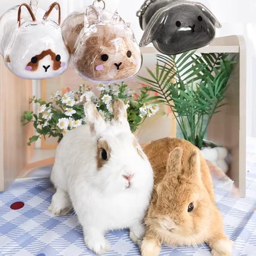 Rabbit Fur Keepsake Keychain Pet Memorial Bunny Lover Gift