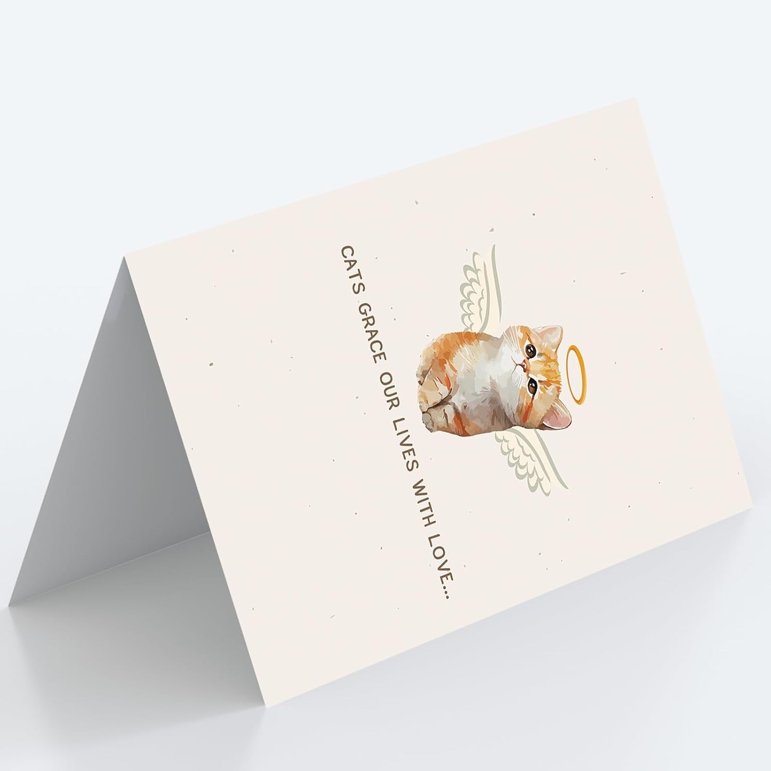 Heartfelt Cat Loss Sympathy Card with Envelope – Comforting Bereavement Message
