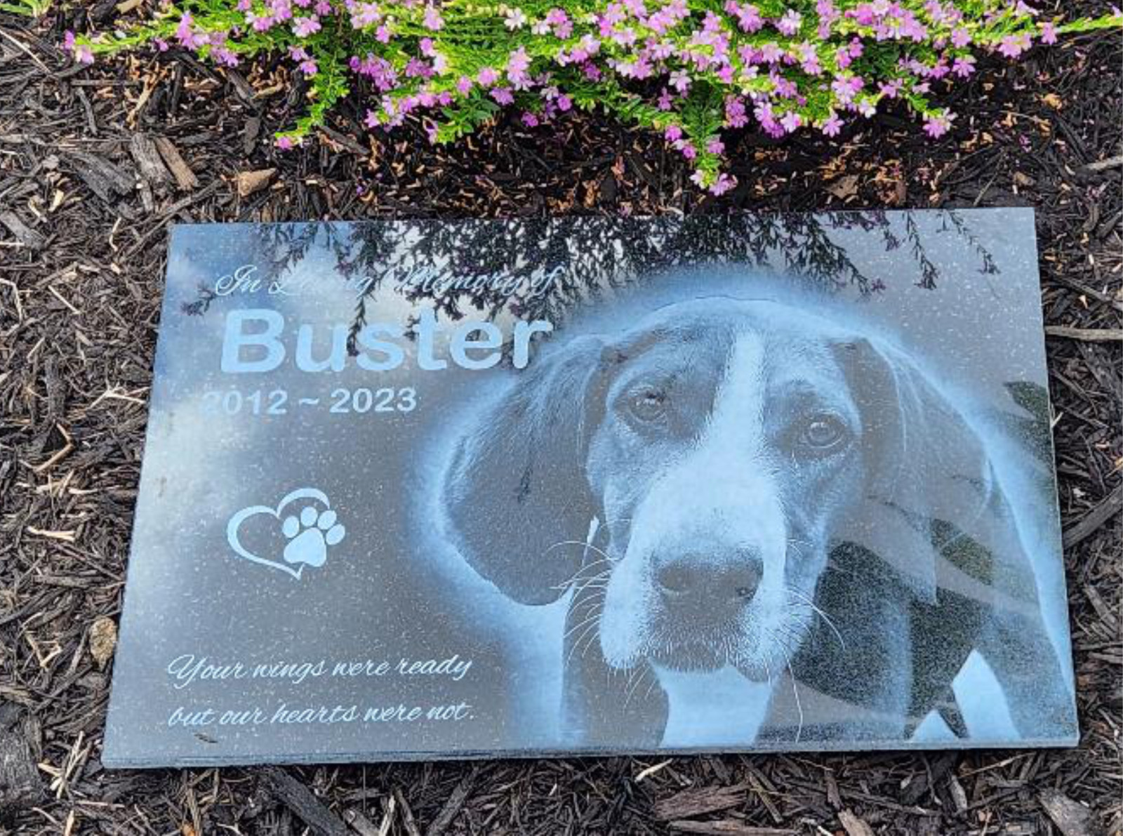 Pet Stone Memorial Grave Marker pet grave stone Headstone Person Dog 10″x18″