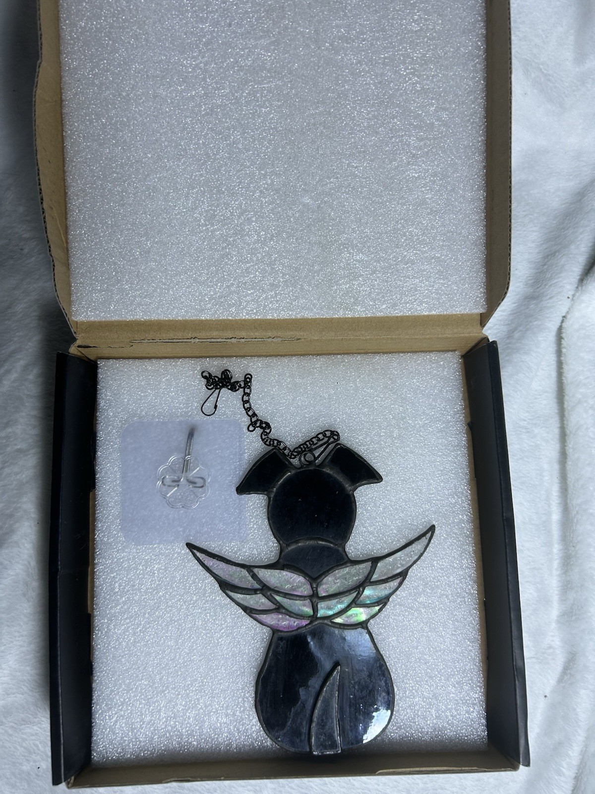 Glitzlamp Pet Memorial Staind Glass Wind Chime New