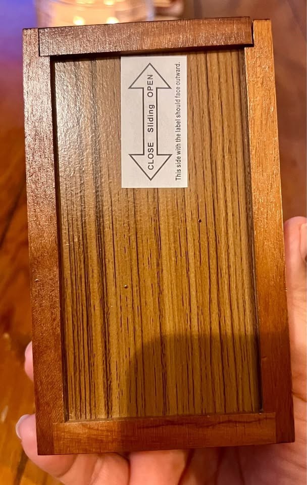 Floral Carved Wooden Pet Urn For Cat Or Dog Slide Opening 5″x3″x2X