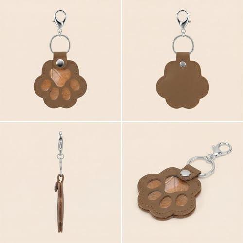 5 Pcs Dog Fur Storage Keychain Pet Paw Keepsake, Pet Memorial Gifts for Bag A