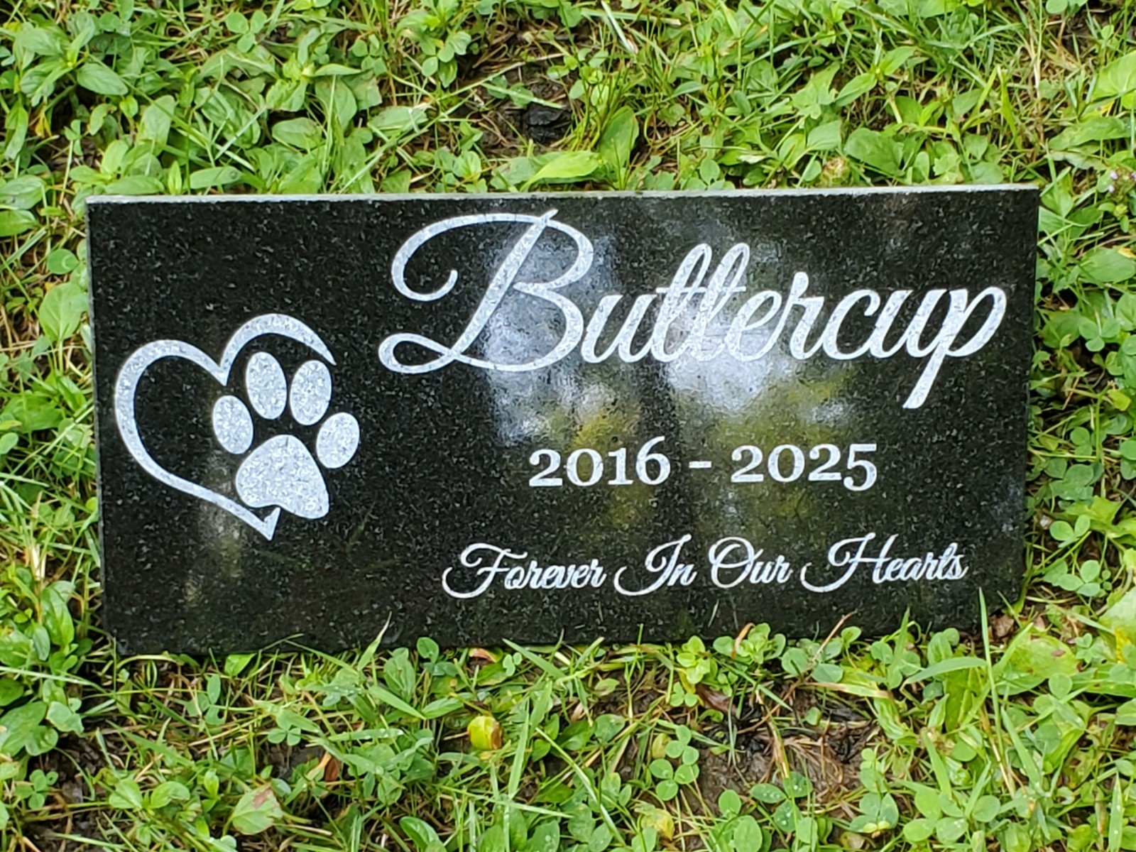Pet Grave Marker Headstone Garden Granite Engraved Stone Plaque Dog Cat Gift t14