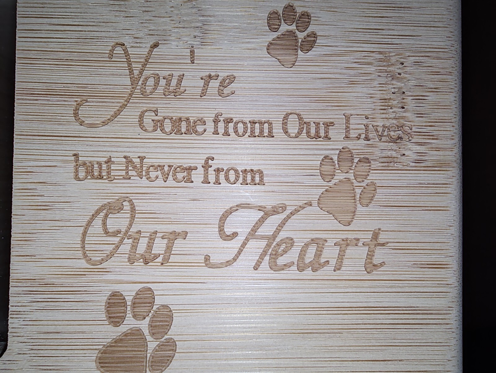 Pet Urns Memorial Dog Cat Wooden Box Cremation Natural Wood Color Picture