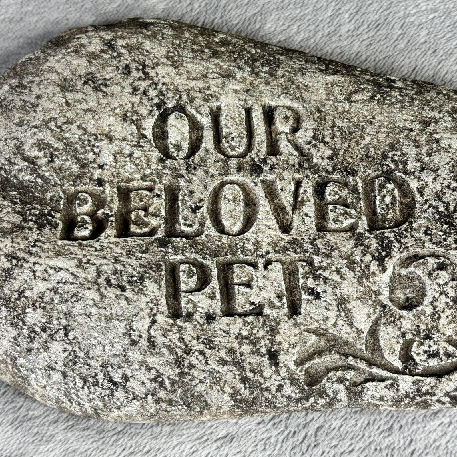 Pet Memorial Stone Marker Our Beloved Pet Grave Garden Marker Outdoor Decor