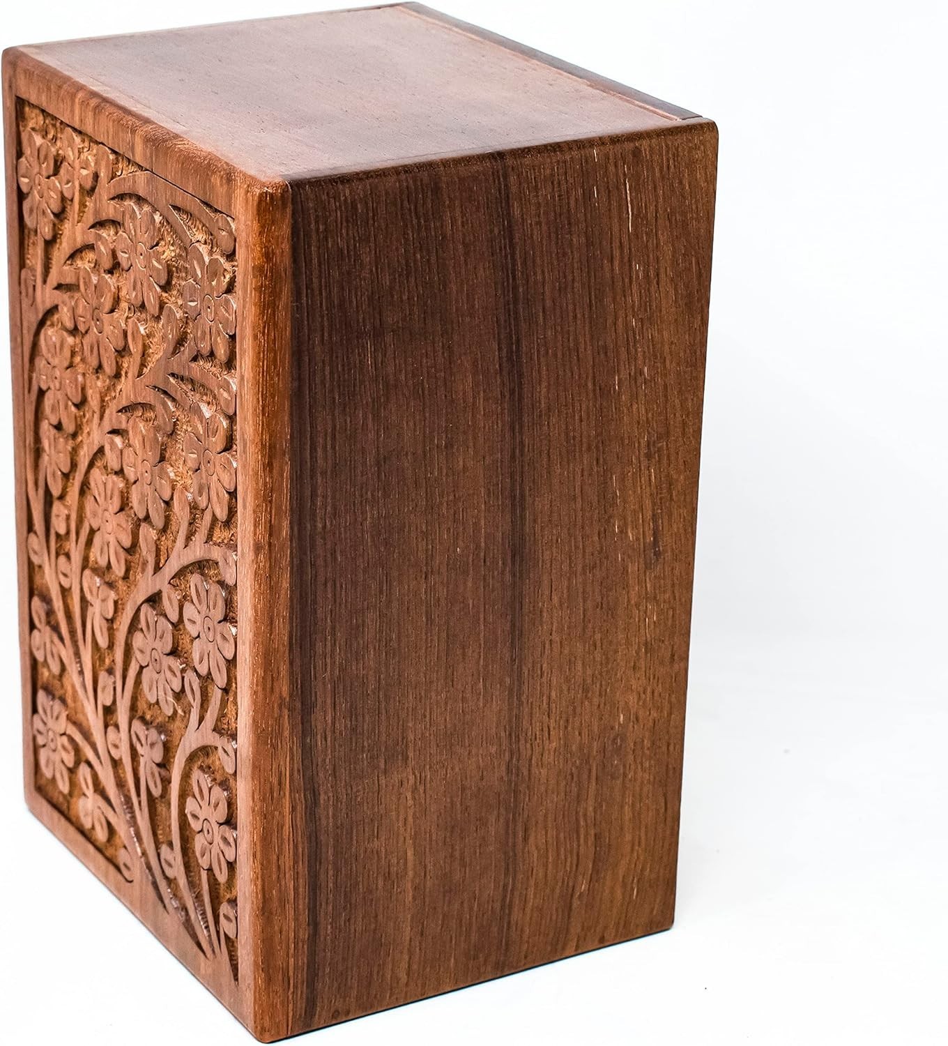 Handmade Wooden Cremation Urn Large Funeral Memorial Casket Box for Ashes