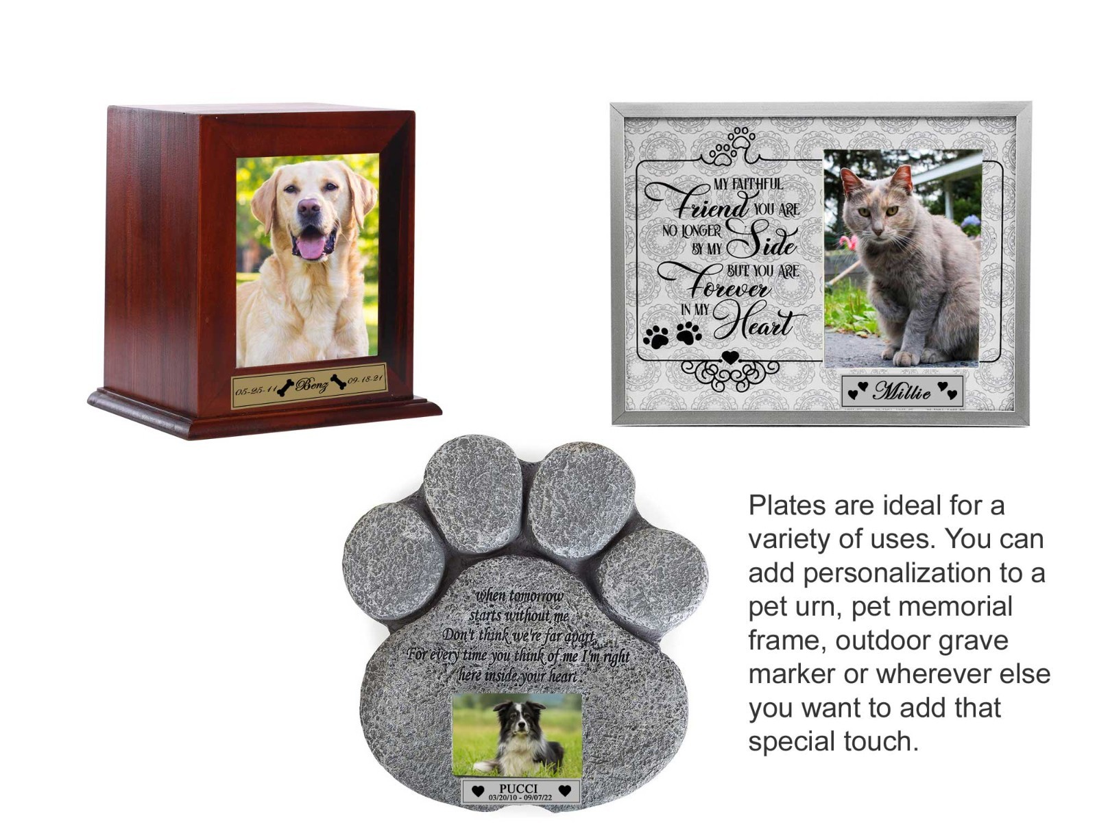 Custom Engraved Name Plate – Pet Loss Memorial – Made Your Way – Dog Cat Any Pet