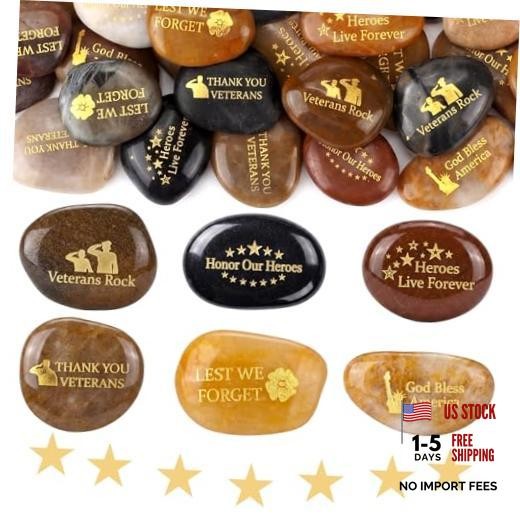 Pcs Veterans Gifts Memorial Stones 6 Different 4th of July 30 Independence Day