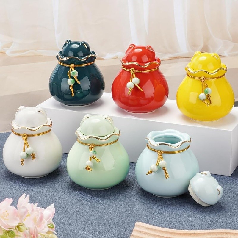 Elegant Pet Memorial Keepsake Urn Cat Dog Ashes Durable Ceramic Tribute New