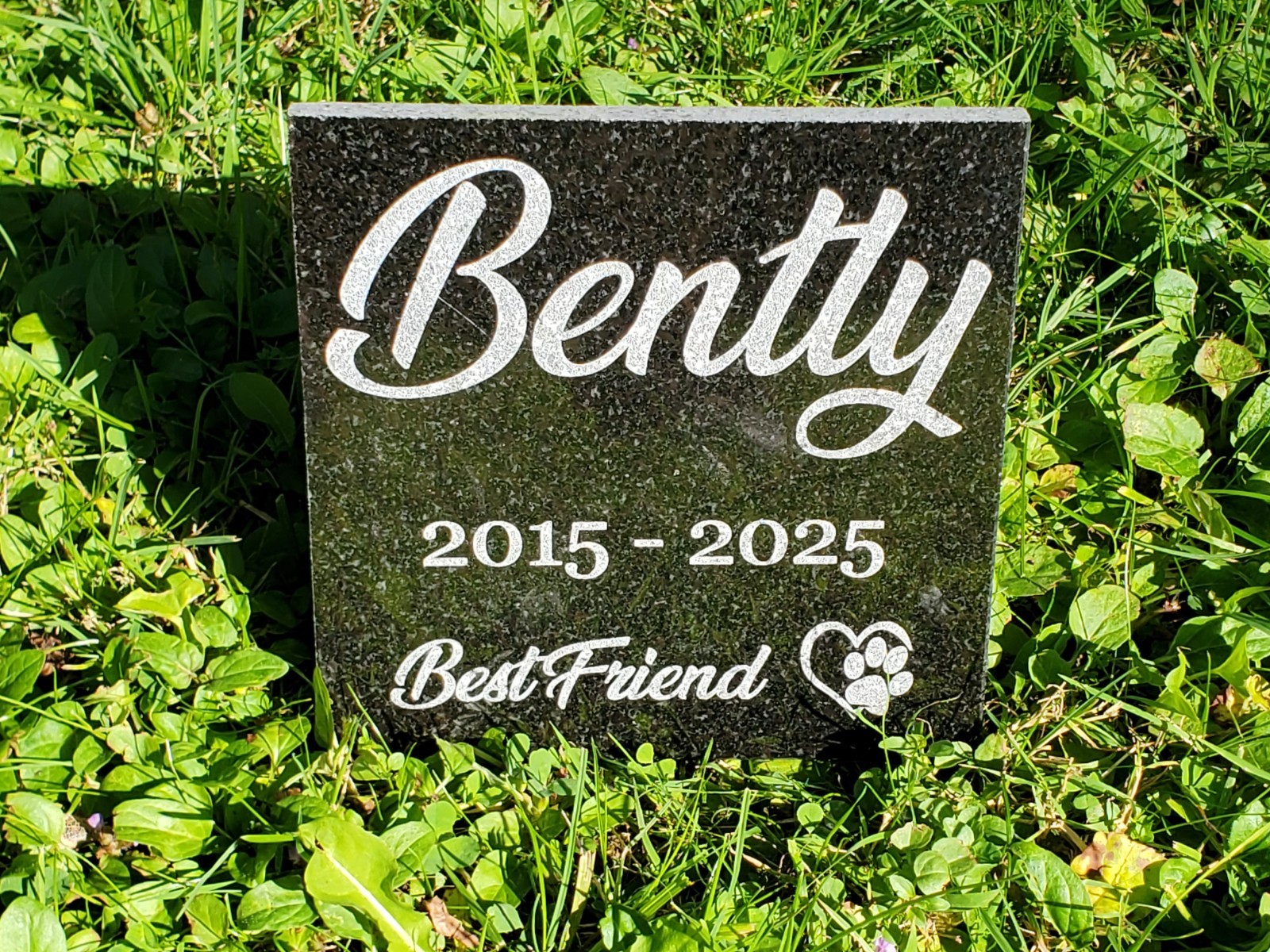 Pet Memorial Grave Marker Headstone Granite Stone Garden Burial Plaque Loved d8