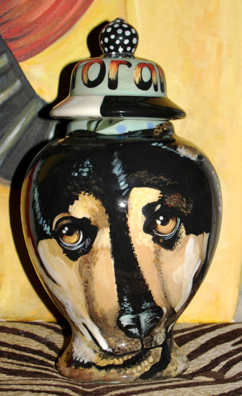 Custom memorial Pet DOG Cat cremation urn Shepherd husky all breed types