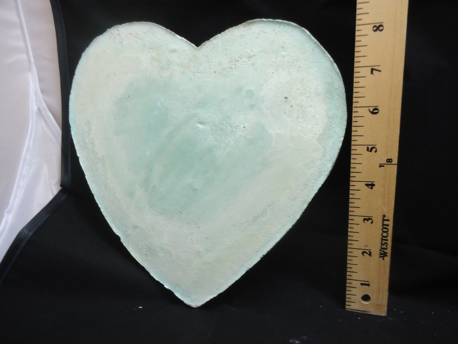 Concrete Stone Memorial Heart Remembrance of Loved Person or Pet Hand Poured