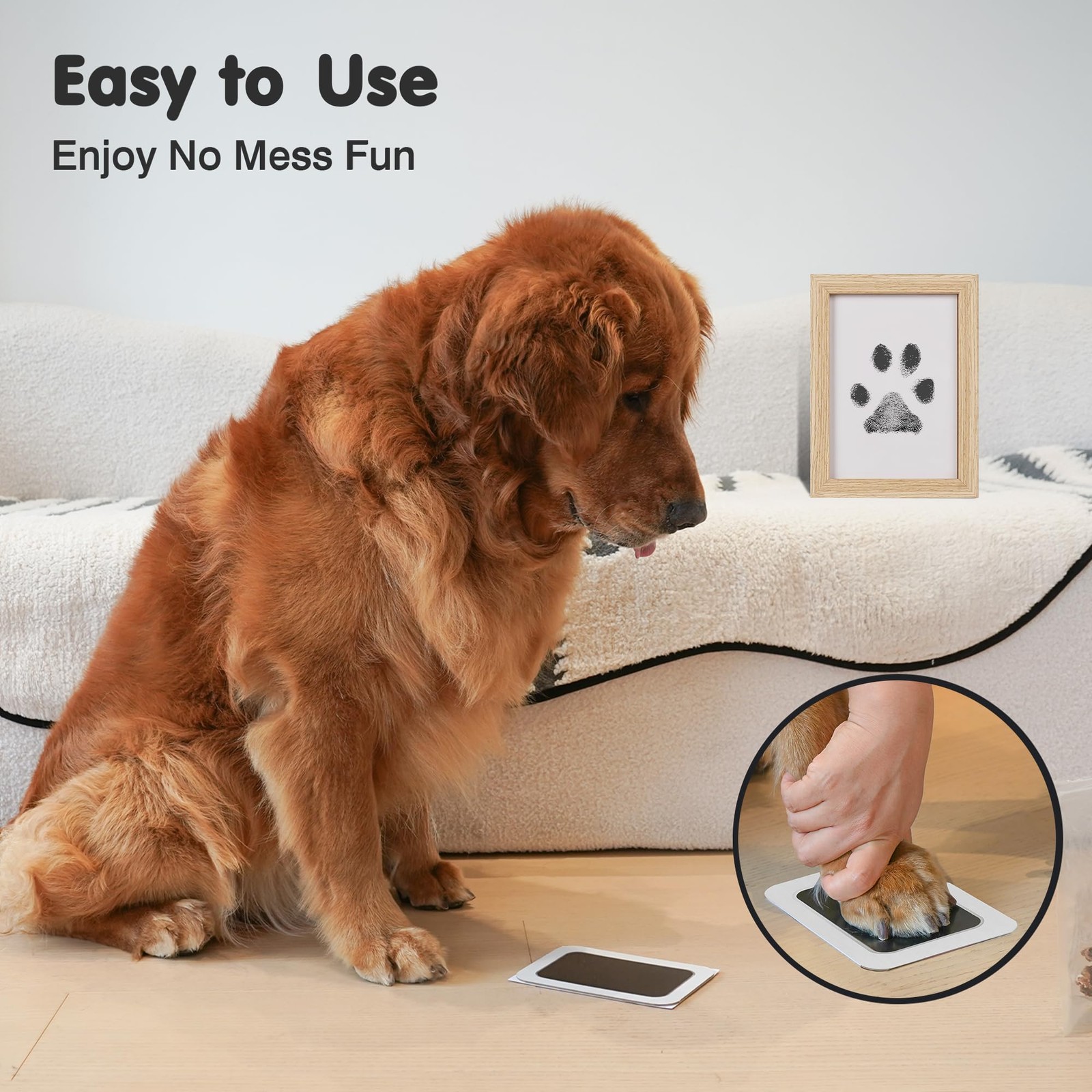 Inkless Paw Print Kit for Dogs,Cats & Babies – Clean Touch Dog Nose & Baby Ha…