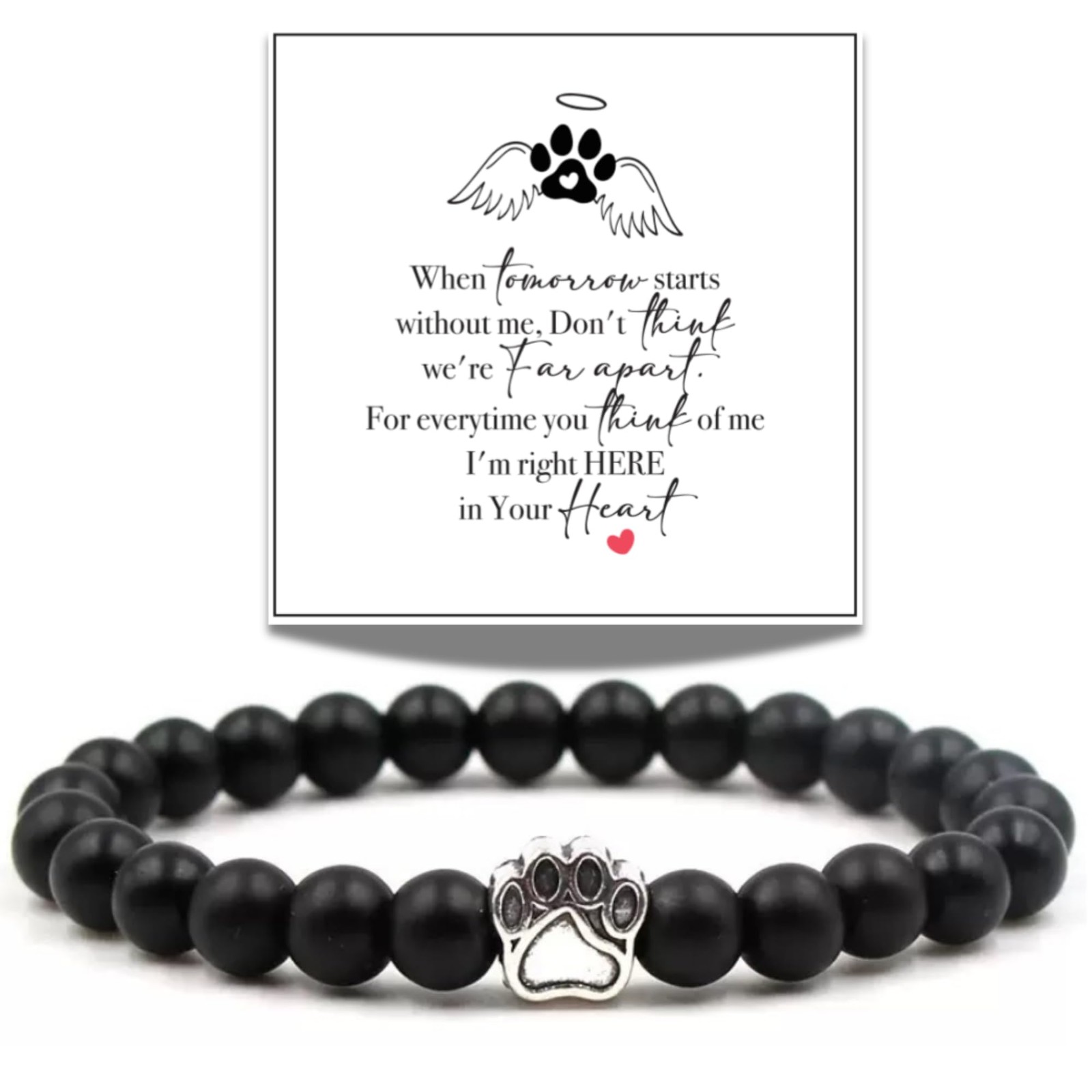 Pet Memorial Gifts for Dogs Cats, Pet Memorial Bracelet, Remembrance Pet Loss…