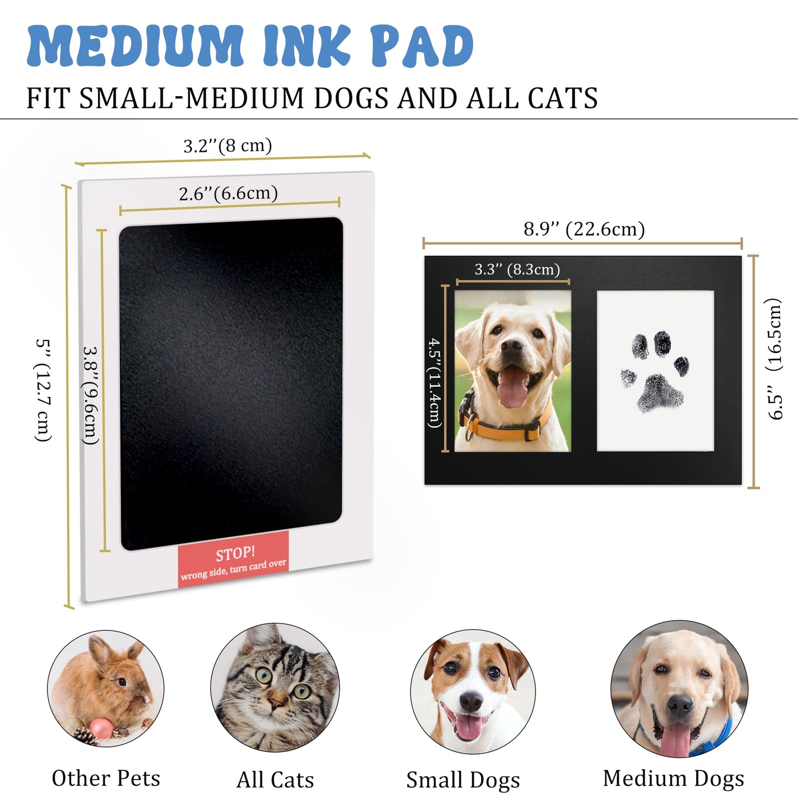Inkless Paw Print Kit,Mess-Free Paw Print Stamp Pad for Dogs Cat,Pet Safe Cle…