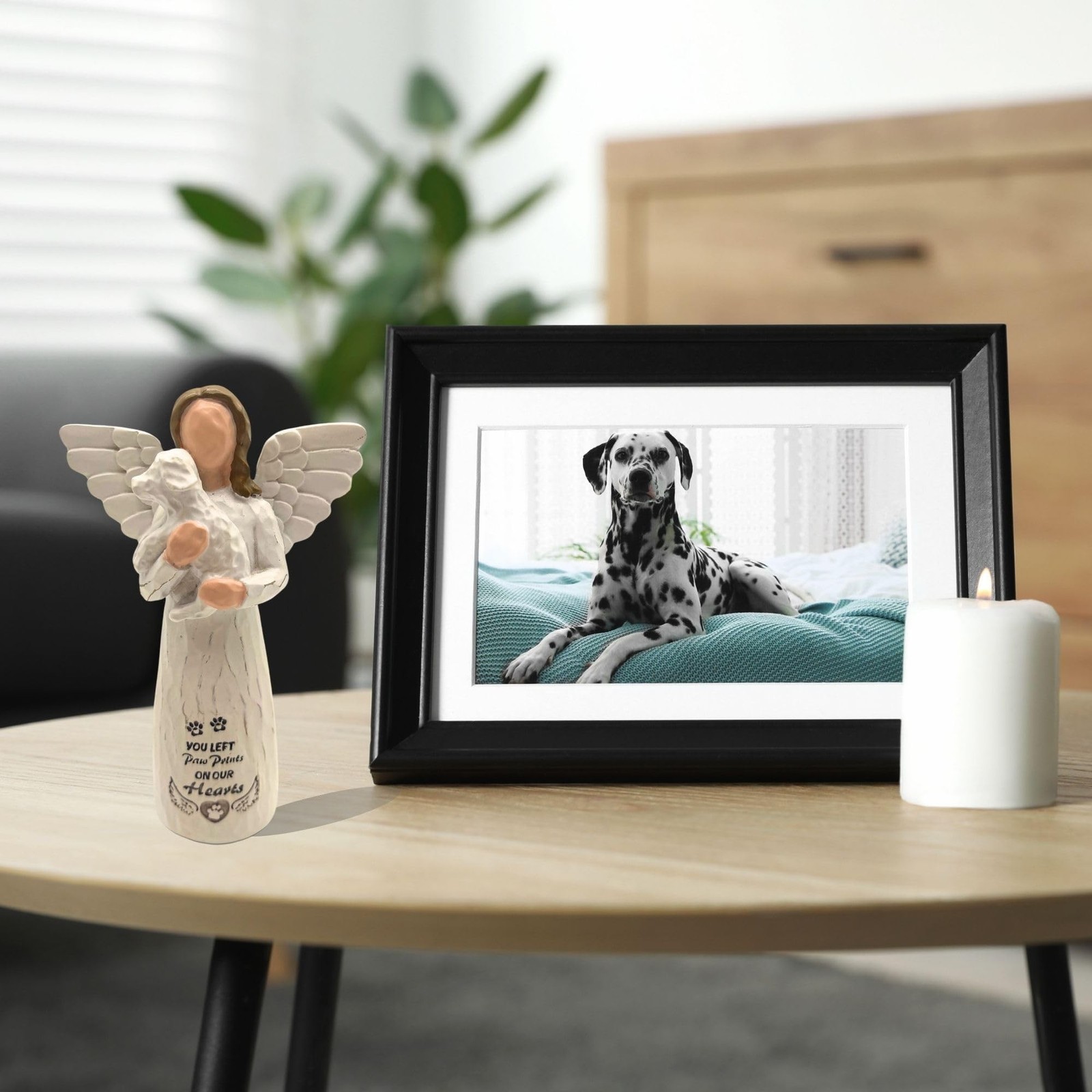 Dog Memorial Angel Figurine – Loss of Dog Sympathy Gift, White