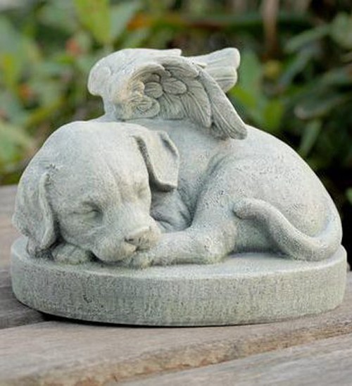 Dog Angel Wings Pet Memorial Outdoor Statue Patio Garden Yard Lawn Decor