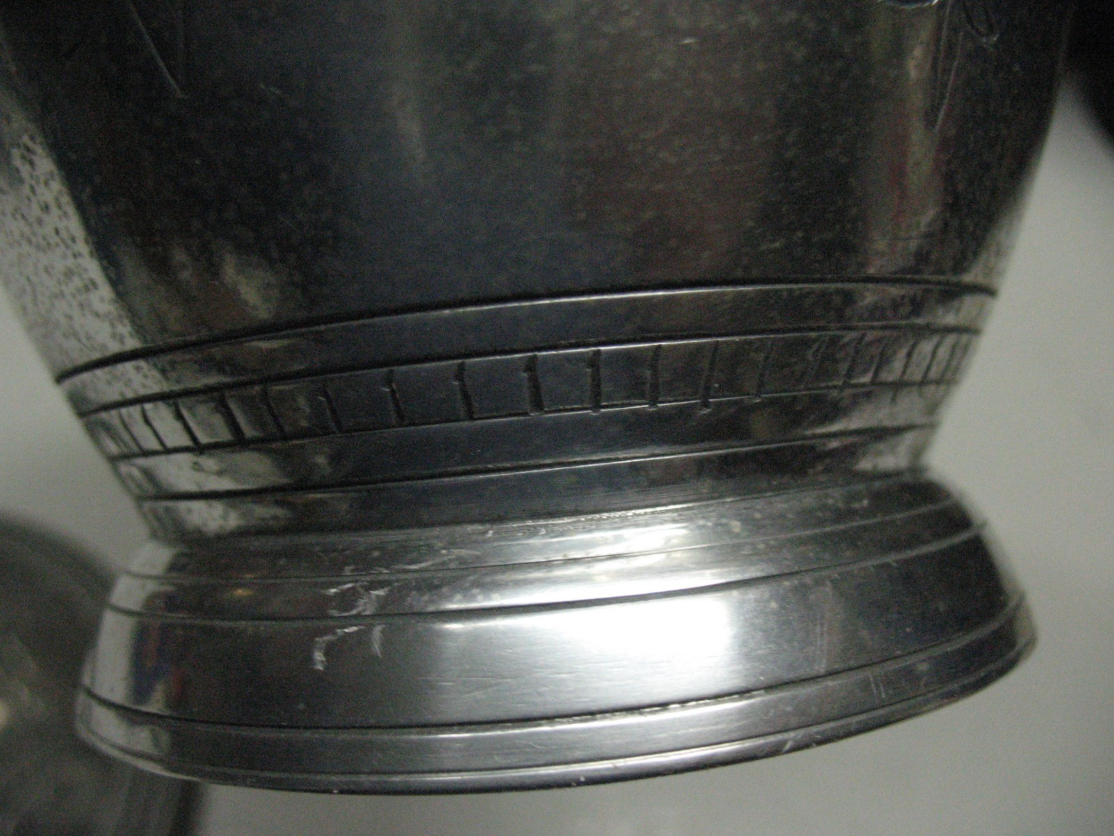 VINTAGE HAND CHASED URN SPUN ALUMINUM 6” TALL HAND MADE