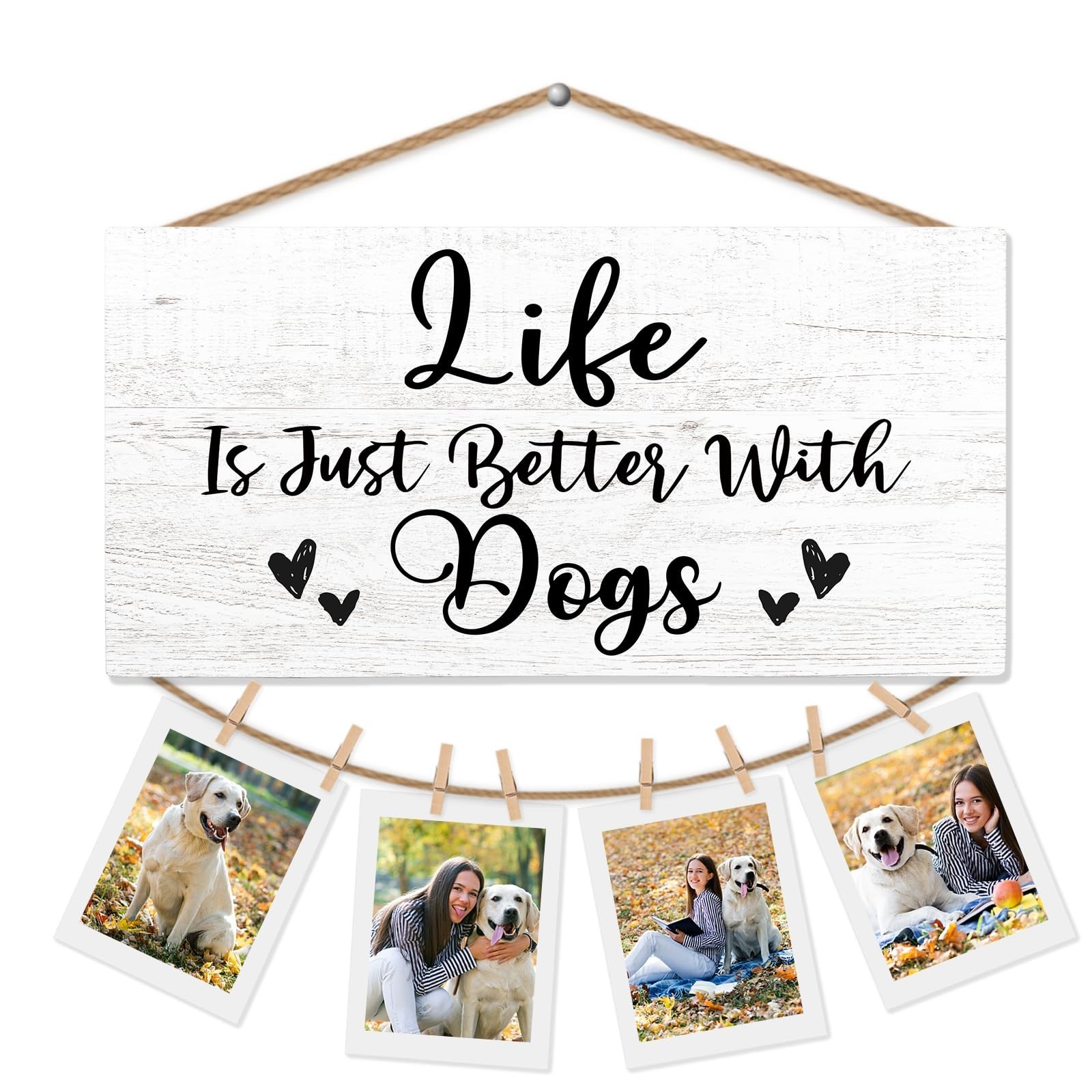 Dogs Grandparents Gifts Picture Frame Photo Holder for Wall, Dog Lovers Gift …