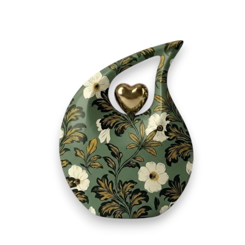 New Large Metal Teardrop Cremation Urn for Human Ashes Men & Women Earns (10 In)