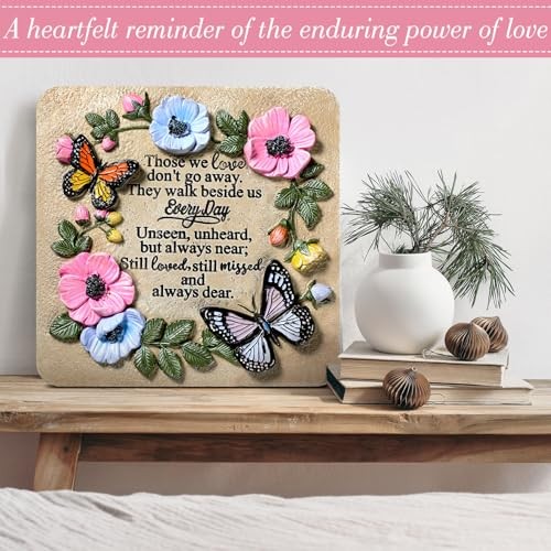 Blosssound Memorial Garden Stone Gifts for Loss of Loved One 9.8 Inch Sympathy