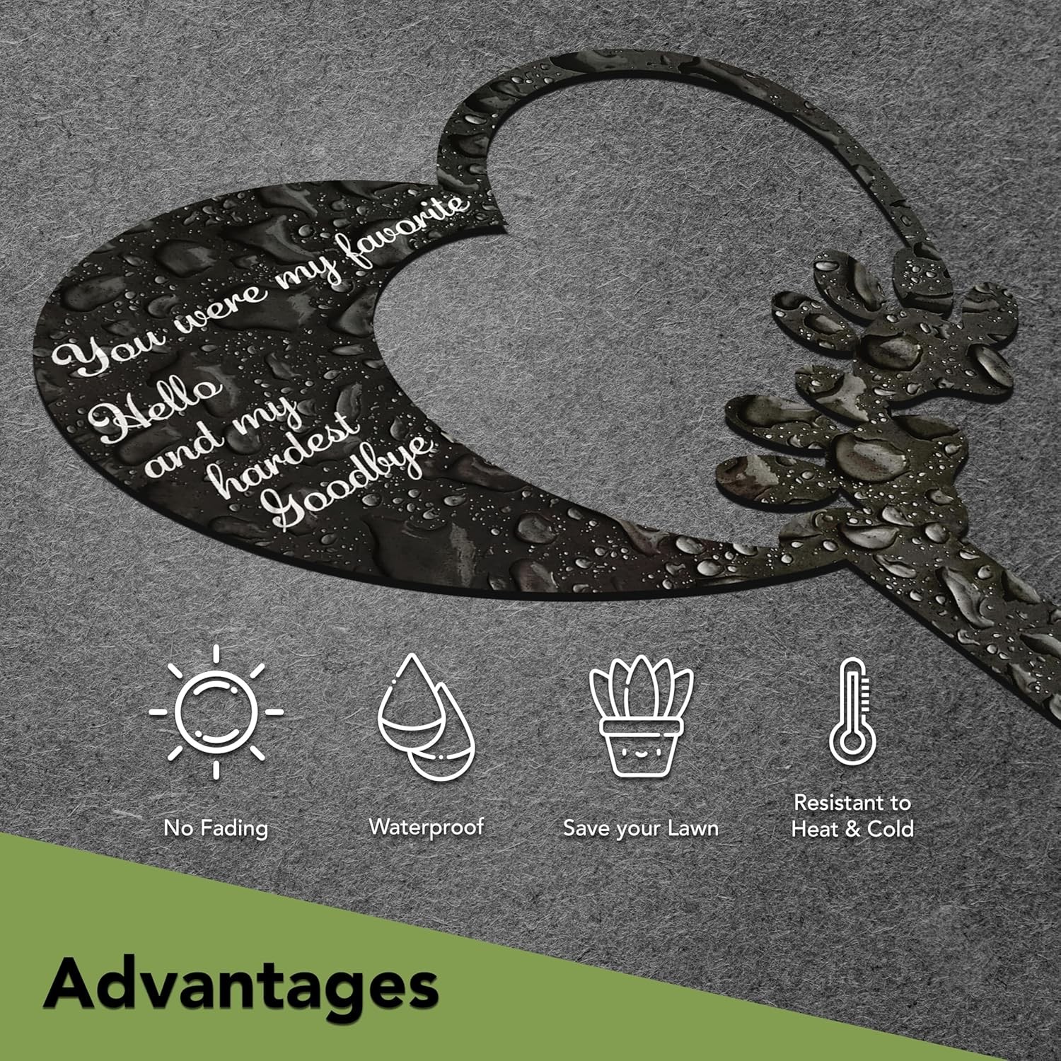 DIMARONGTON Pet Memorial Graves Markers, 9×12 Iron Dog You Were My Favorite