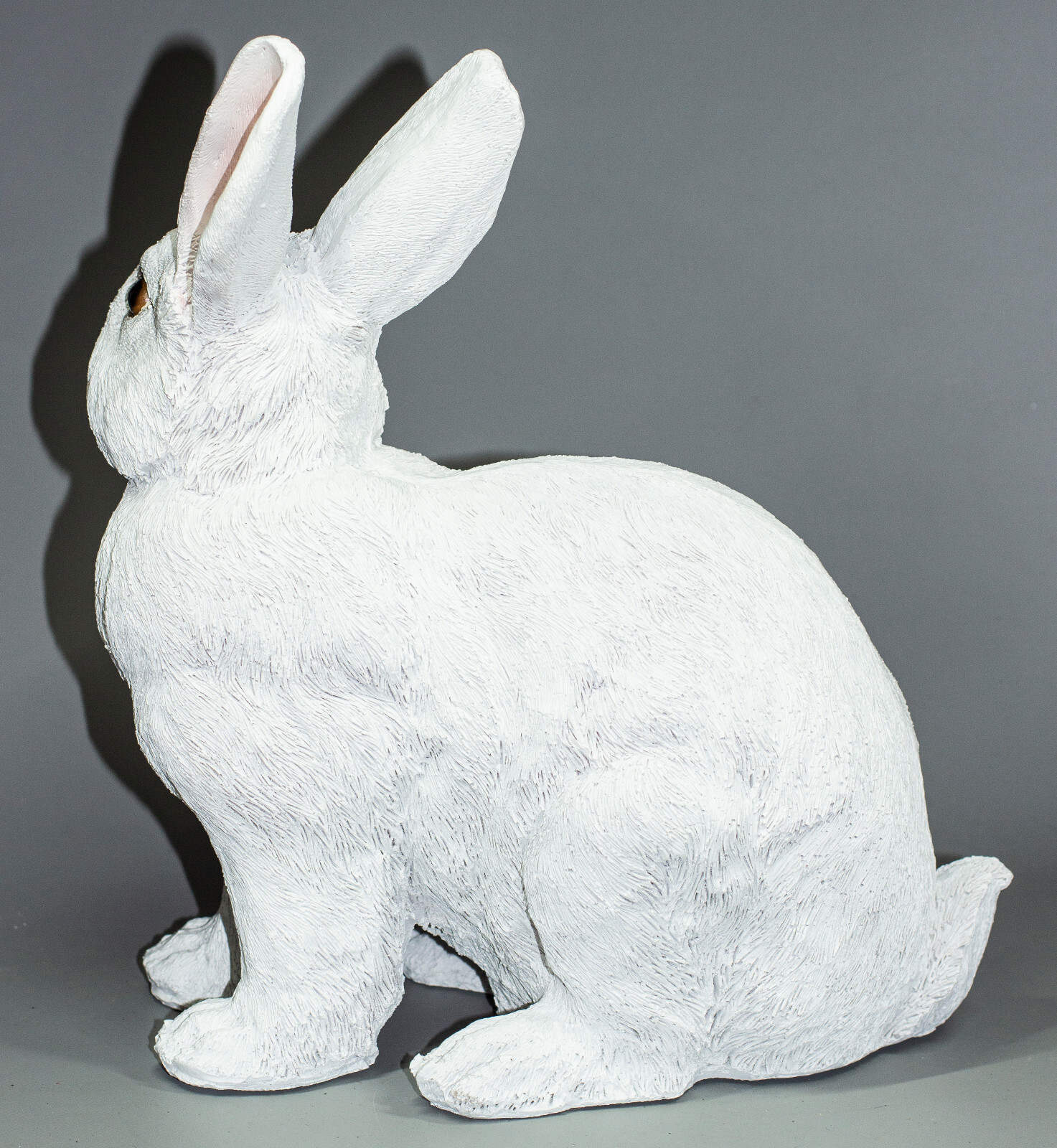 White Rabbit Urn Bunny Memorial Sculpture Pet Grave Decor Funeral Figurine Large