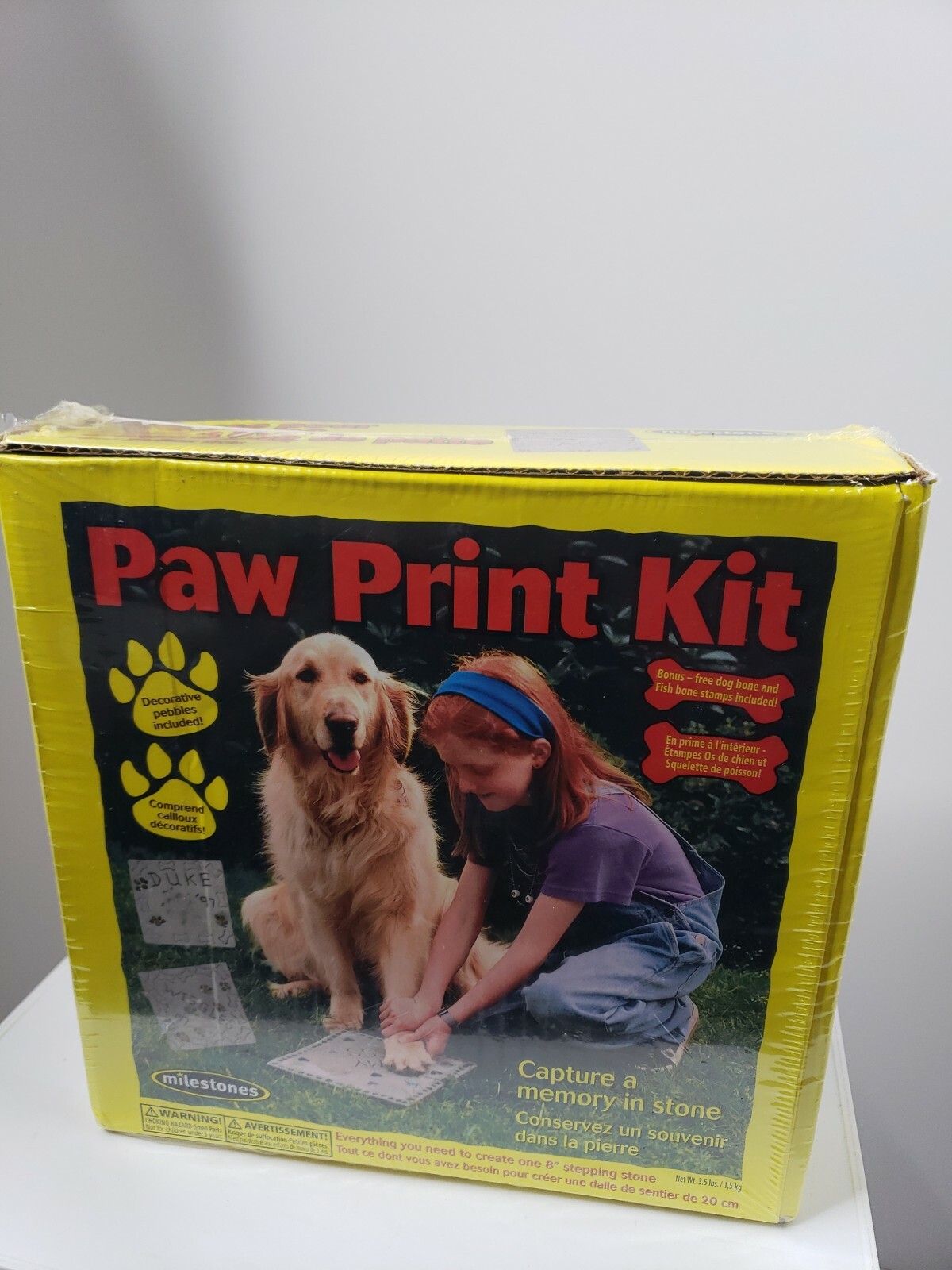 Milestones Paw Print Kit Stonecraft Memory In A 8” Stepping Stone New