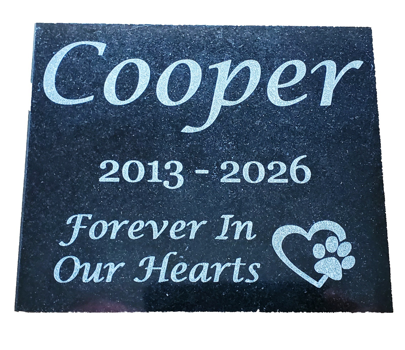 Granite Dog or Cat Pet Memorial Burial Grave Stone Garden Headstone Marker A3